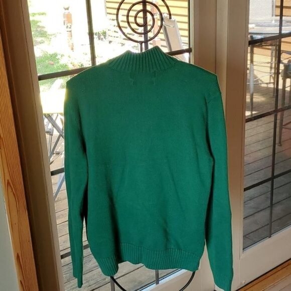 Polo By Ralph Lauren Embroidered Logo 1/4 Zip Long Sleeve Mock Neck Sz L Sweater - Picture 4 of 5
